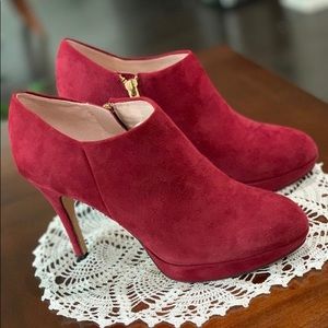 burgundy velvet vince camuto booties